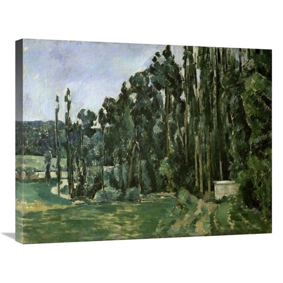30 in. The Poplar Trees Art Print - Paul Cezanne