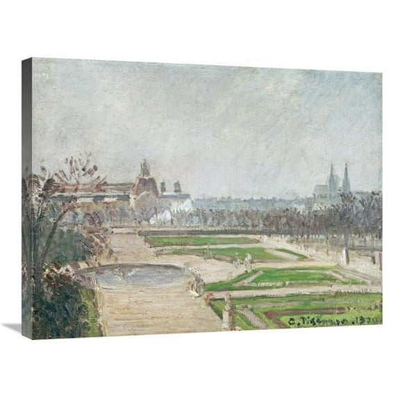 30 in. The Tuileries Gardens & the Louvre Art Print - Camille Pissarro