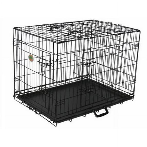 30 in. Three-Door Metal Dog Crate with Divider
