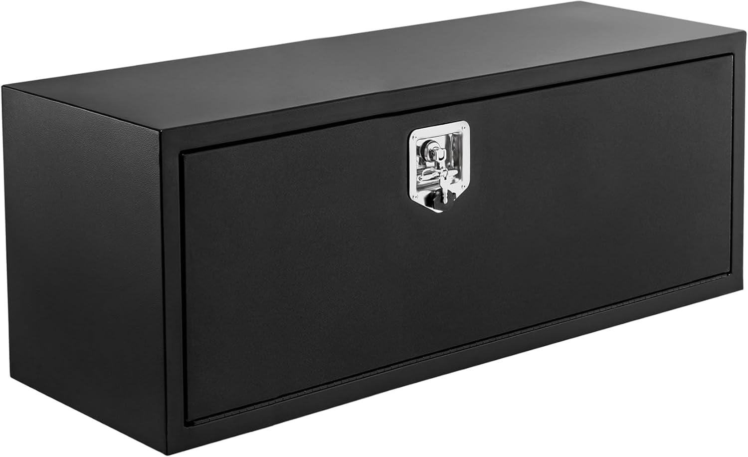 30 in Truck Tool Box Black Steel Storage Tool Box, 30 in x 18 in x 18 in, Tool Chest Organizer w/Lock and Keys For Pickup, Truck Bed, RV, Trailer