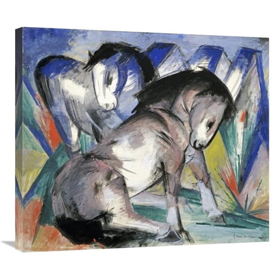 30 in. Two Horses Art Print - Franz Marc