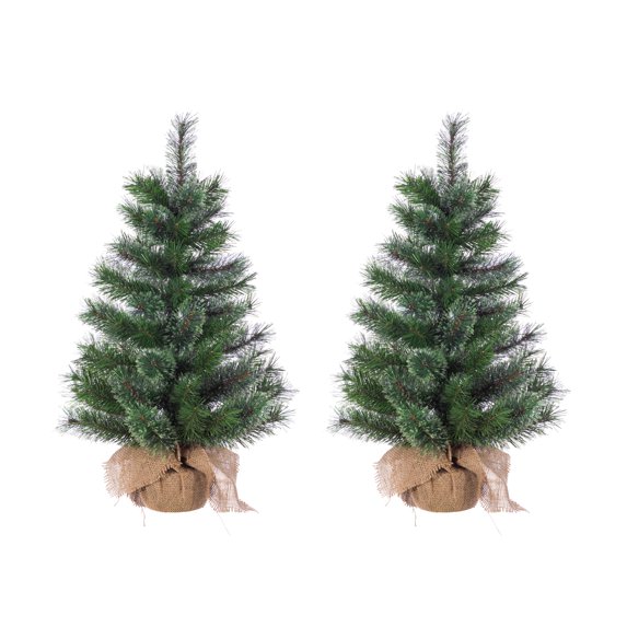 30 in. Un Lit Pistol Pine Needle Tree Set of 2
