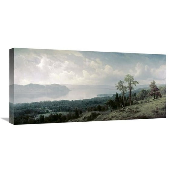 30 in. View of the Hudson Looking Across the Tappanzee Art Print - Albert Bierstadt