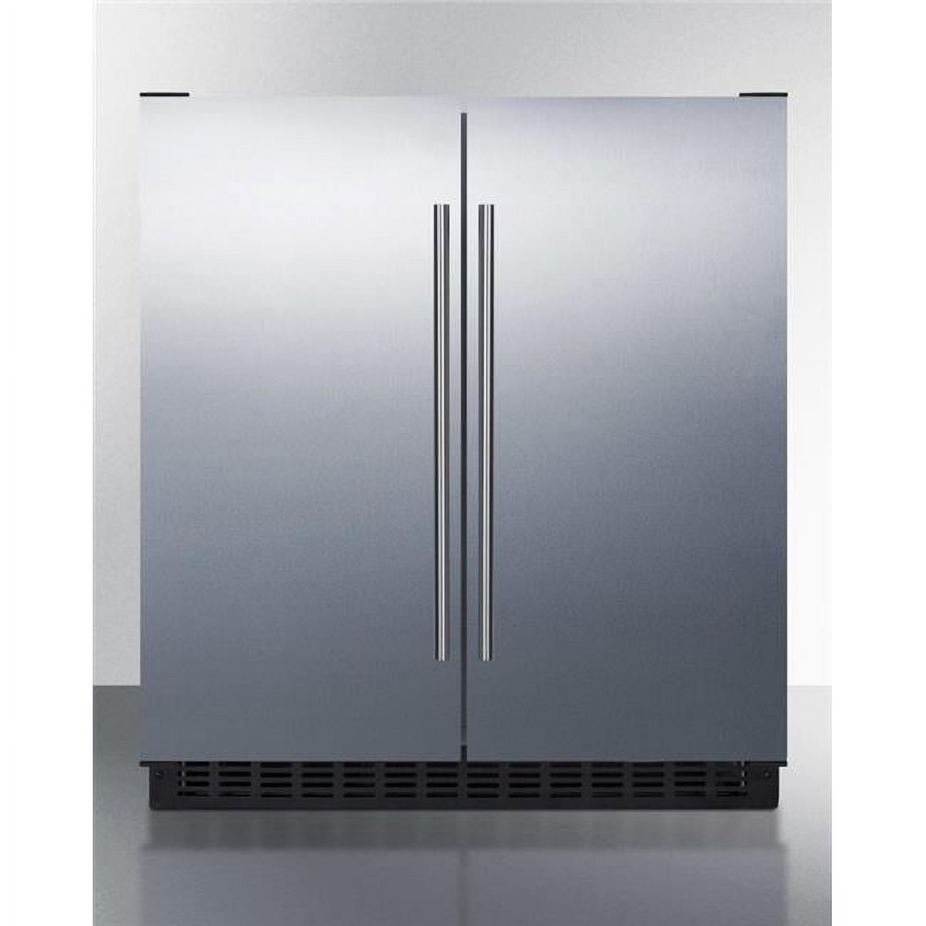 30 in. Wide Built-in Undercounter Side-by-Side French Door Refrigerator-Freezer, Stainless Steel - White - image 1 of 1