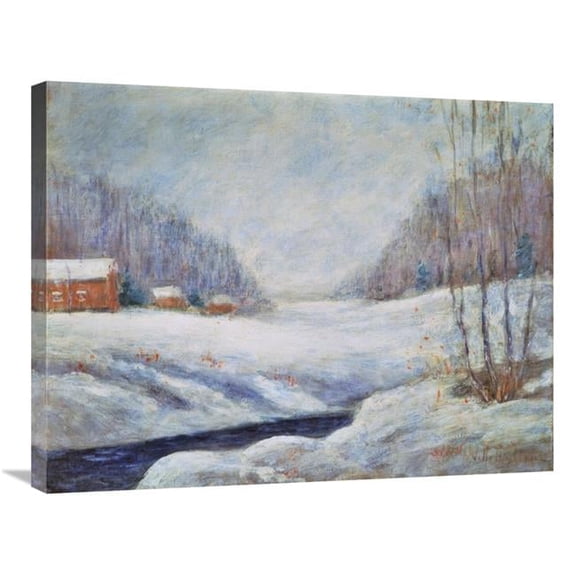 30 in. Winter Landscape Art Print - John Henry Twachtman