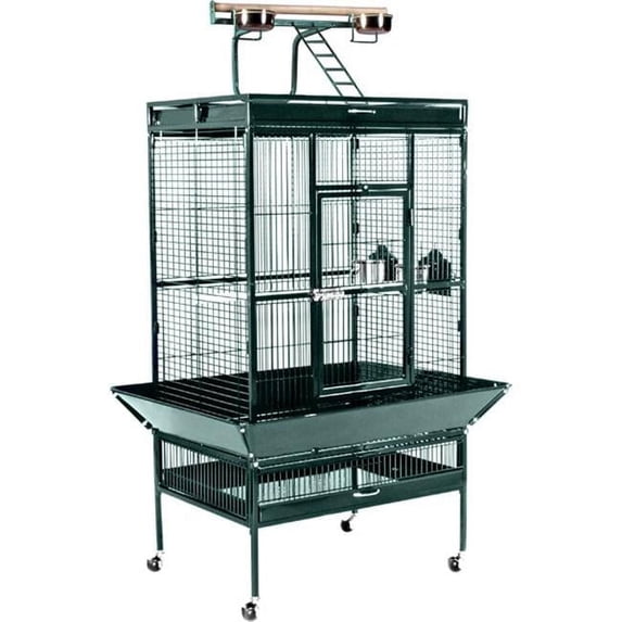 30 in. x 22 in. x 63 in. Wrought Iron Select Cage - Sage