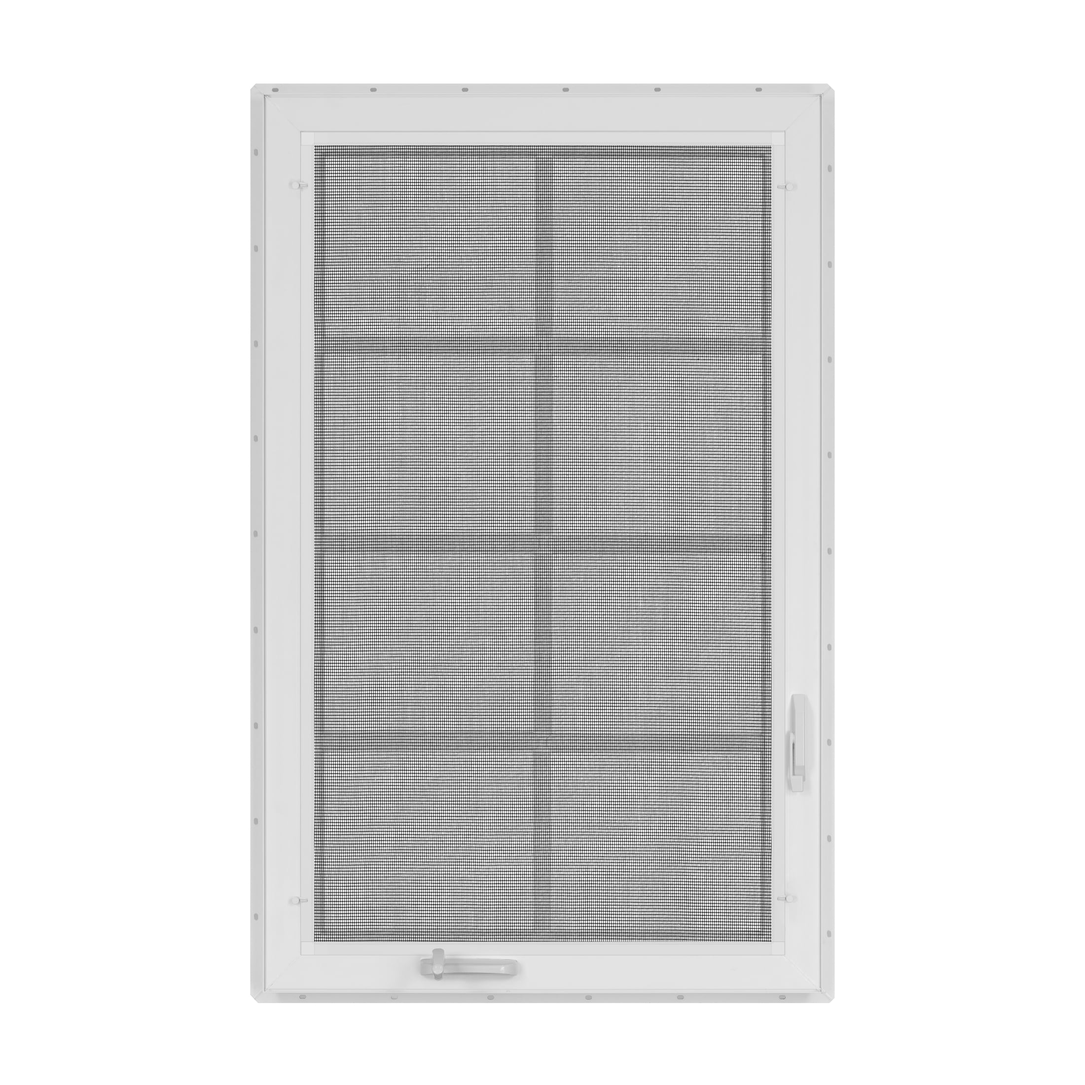30 in. x 48 in. White Vinyl Double-Pane Insulated Left-Hand Casement Window with SDL Grids and Screen