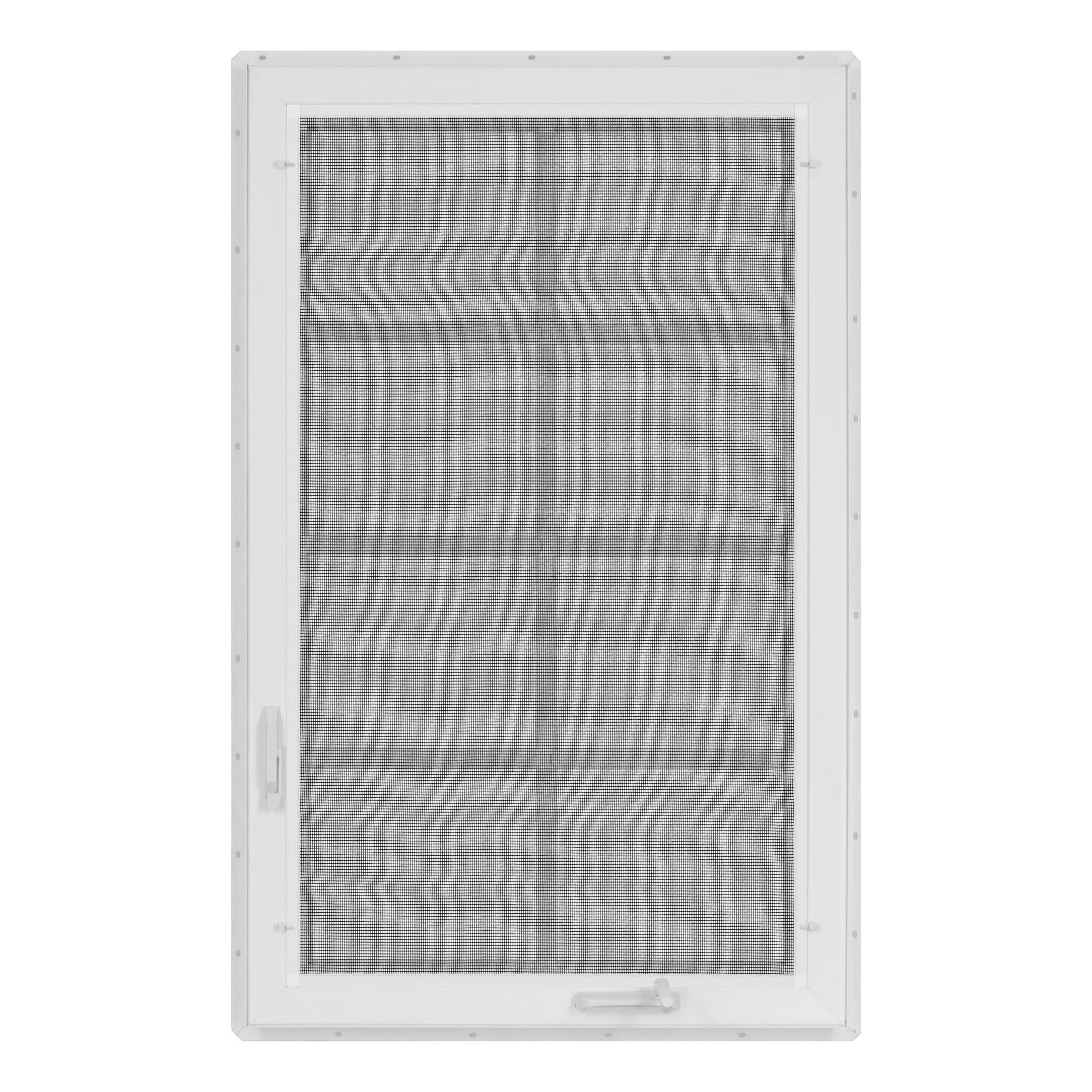 30 in. x 48 in. White Vinyl Double-Pane Insulated Right-Hand Casement Window with SDL Grids and Screen