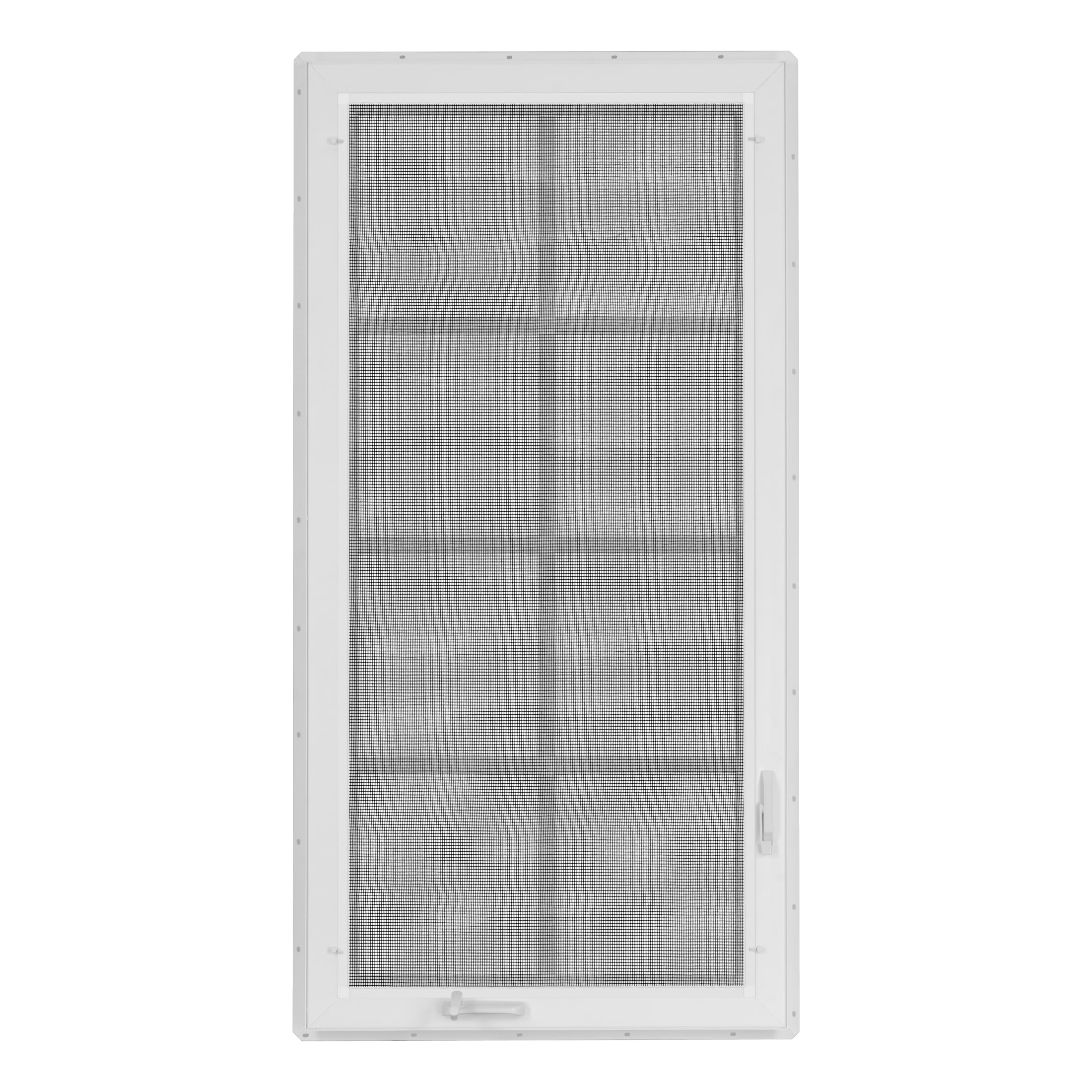 30 in. x 60 in. White Vinyl Double-Pane Insulated Left-Hand Casement Window with SDL Grids and Screen