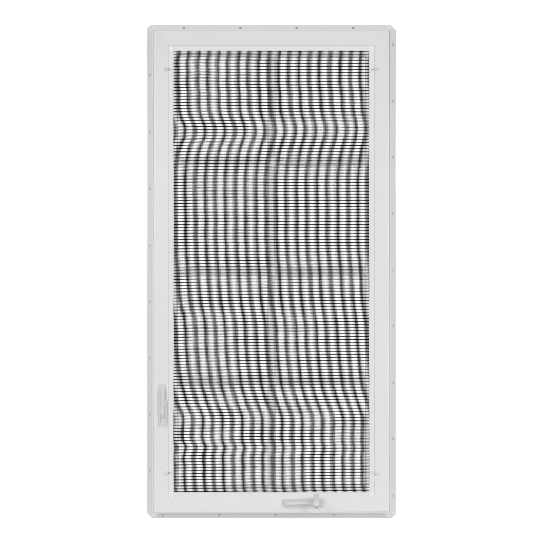 30 in. x 60 in. White Vinyl Double-Pane Insulated Right-Hand Casement Window with SDL Grids and Screen