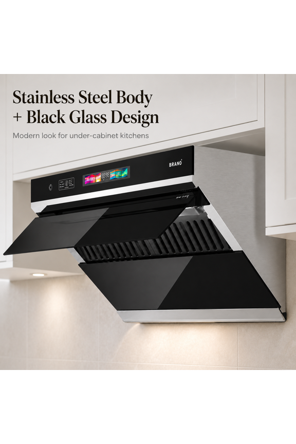 30 inch 900 CFM Convertible Under Cabinet Range Hood with  Charcoal Filter, Voice/Gesture/Touch Control