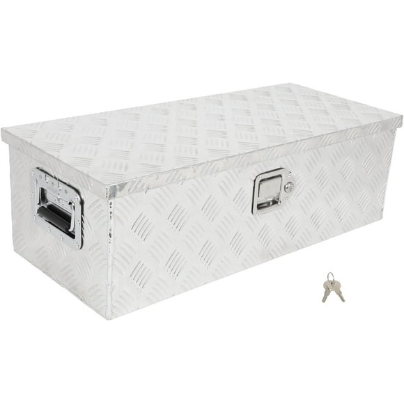 30 inch Aluminum Truck Bed Storage Tool Box Silver for Pickup Truck Bed RV