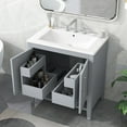 30 inch Bathroom Vanity with Sink, Bathroom Sink Vanity with Open Shelf