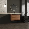 thumbnail image 1 of 30-inch Bathroom Vanity with Resin Countertop Sink, Double Door Bathroom Cabinet Set with Storage, Wall-Mountable for Bathroom - Brown, 1 of 9