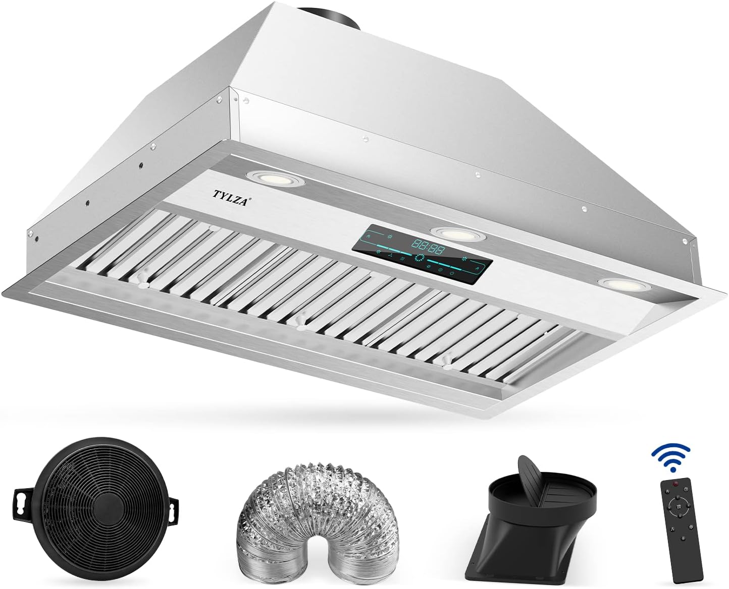 30 inch Builtin/Insert Range Hood Insert, 900 CFM Ducted/Ductless