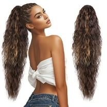 30 inch Claw Long Wavy Ponytail Extension Pony Tail Clip in Hair Extensions for Women Synthetic Hairpiece