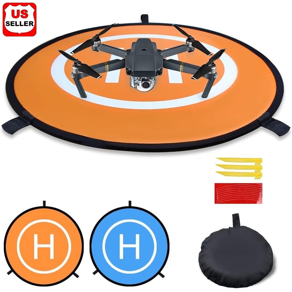 LINKPAL 30 inch Drone Landing Pads, Waterproof Universal Landing Pad Fastfold Double Sided Quadcopter Landing Pads For Rc Drones Helicopter Dji Spark Mavic Pro Phantom 234 Pro Inspire 21 3Dr Solo