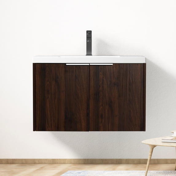 30-inch, Eco-friendly, Resin Basin Vanity - Escape Tradition and Store Essentials in Your Bathroom