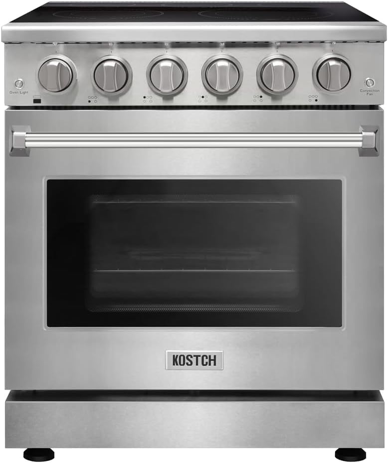 30 inch Professional Electric Range with 5 Heating Elements Cooktop, 4. ...