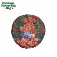 thumbnail image 1 of 30 inch Round Christmas Wreath Storage Bag, Plastic, Tear‑Proof Holiday Storage Container with Clear Window and Durable Handles, Organizer for Artificial Wreaths and Christmas Garland, Red, 1 of 8