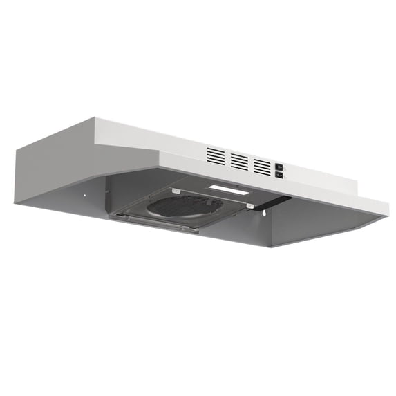 Tieasy, Under Cabinet Range Hood, 30 inch D White, 280CFM vent hood ...