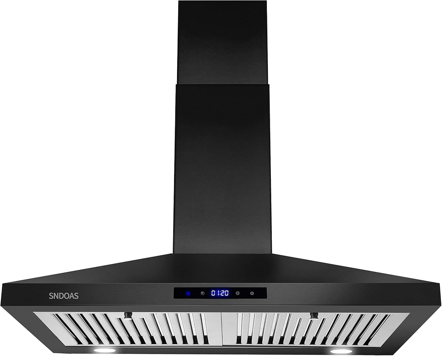 30 inch Wall Mount Range Hood 30 inches,Stainless Steel Wall Mount Range Hood,Vent Hood 30 inch w/Touch Control,Ducted/Ductless Convertible,Chimney-Style Over Stove Vent Hood,Kitchen Hood,Baffle Filt