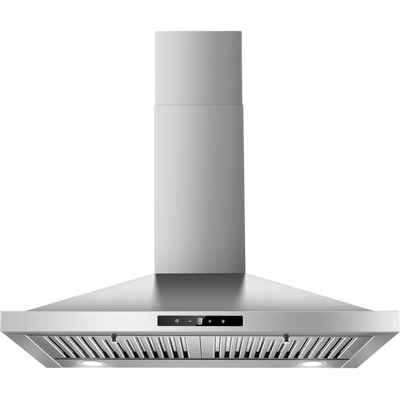 30 inch Wall Mount Range Hood Stainless Steel 450 CFM Touch Control,3 Speed Vent Hoods Ductless/Ducted Convertible Kitchen Hood with LED Light Baffle Filters, 3 Speed Exhaust Fan,Touch Control