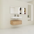 thumbnail image 1 of 30 inch Wall-Mounted Vanity with Resin Sink and Adjustable Distance for Personalized Bathroom Layout, 1 of 7