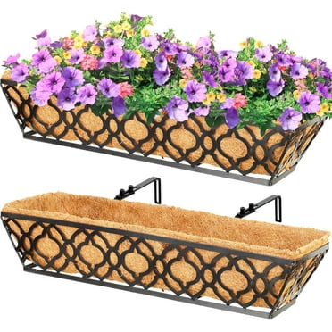 2-Pack 36" Half Moon Planter Liners - Thick Coco Liner For Window Boxes & Planters