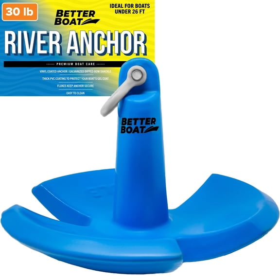 30 lb River Anchor 30lb Boat Anchor Mushroom Anchor River Anchors for Boats Coated Anchor Marine Grade Pontoon or Boats 15, 16, 18 or 20 Foot Boat Anchors
