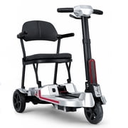 30 lbs Lightweight Foldable Mobility Scooter for Seniors & Adults, Portable 3-Wheel Electric Travel Scooter with 33" Turning Radius, Dual Airline-Approved Lithium Batteries, 20 32 Mile Range,Silver