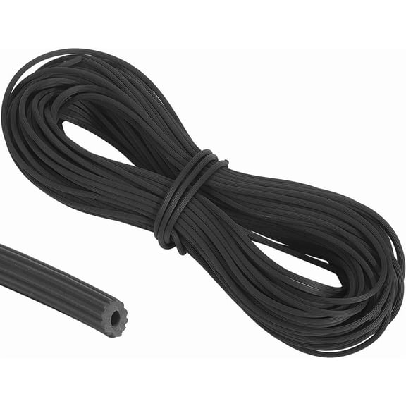 30 m PVC Plastic Sealing Strip for Door & Window Foam Seal Strip Black 3mm