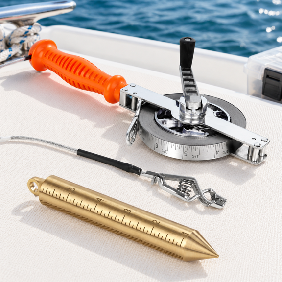30 m Stainless Steel Oil Gauging Measuring Tape with Brass Plumb Bob