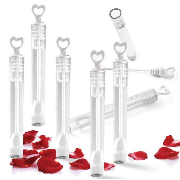 30 mini heart-shaped bubble water sticks