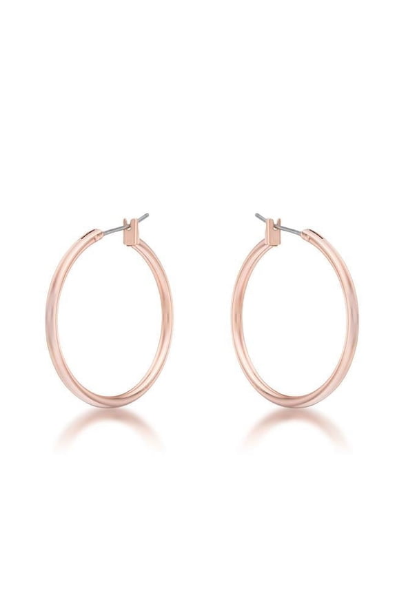 30 mm Small Hoop Earrings - Rosegold