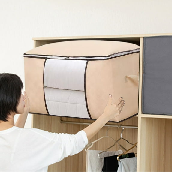 Up to 30% off! Heavy Duty Storage With Reinforced Handles Extra Large Storage Bags For Clothes Tote Bag Double Zipper For Space Saving Travel on Clearance!