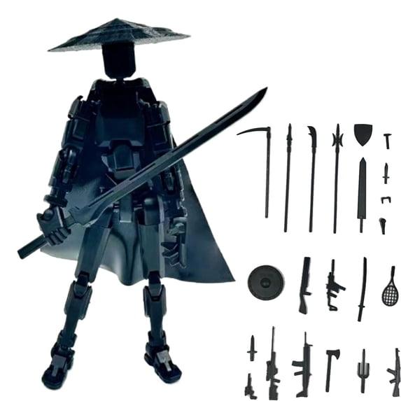 30% off!Titan 13 Action Figure,Assembly Completed Dummy 13 Action Figure Lucky 13 Action Figure T13 Action Figure 3D Printed Multi-Jointed Movable,Black