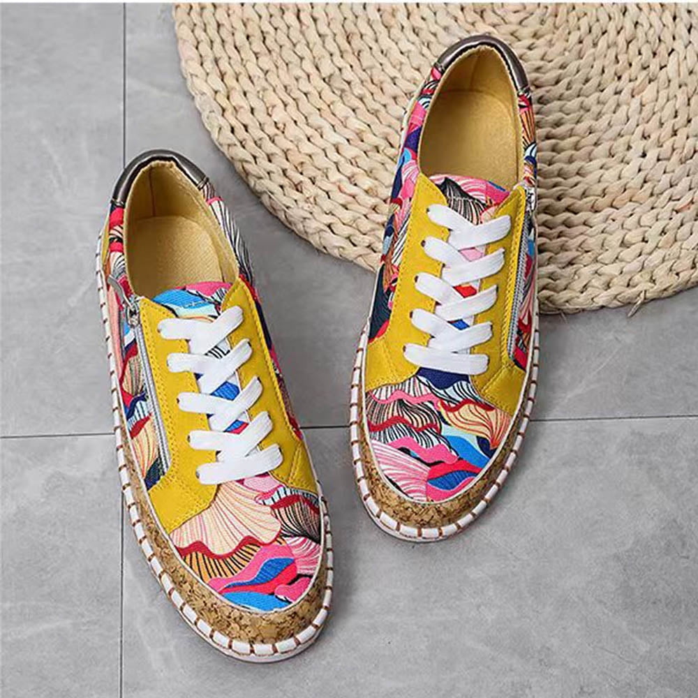 Up to 30% off, Zanvin Women's Fashion Sneakers Clearance Casual Work Shoes Non Slip Running Shoes Athletic Sneakers Thick Soled Sports Walking Shoes, Yellow, Size 5.5