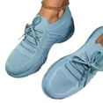 thumbnail image 1 of Zanvin Women's Fashion Sneakers Shoes for Women Non Slip Running Shoes Plus Size Breathable Mesh Sports Shoes Thick Soled Shoes Light blue Size 6, 1 of 6