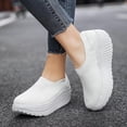 thumbnail image 1 of Zanvin Women's Fashion Sneakers Shoes for Women Non Slip Running Shoes Plus Size Breathable Mesh Sports Shoes Thick Soled Shoes, White, Size 7.5, 1 of 8
