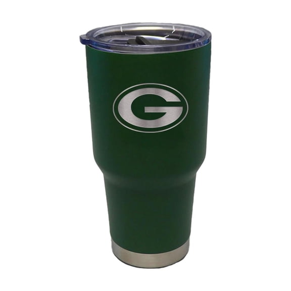 NFL Green Bay Packers 30 ounce Stainless Steel Tumbler in Team Color with Team Logo
