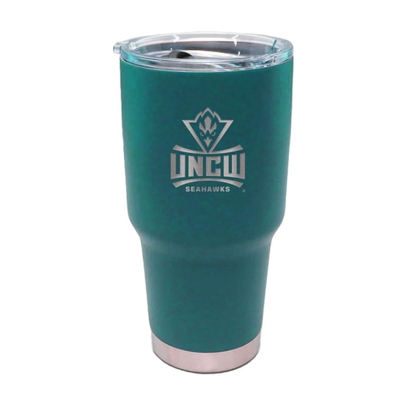 NCAA UNC Wilmington Seahawks 30 ounce Stainless Steel Tumbler in Team Color with Team Logo