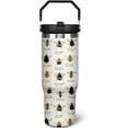 thumbnail image 1 of 30 oz Bee Tumbler with Handle Gifts for Bee Lover 30oz Stainless Steel Travel Cup Mug Water Bottle, 1 of 6
