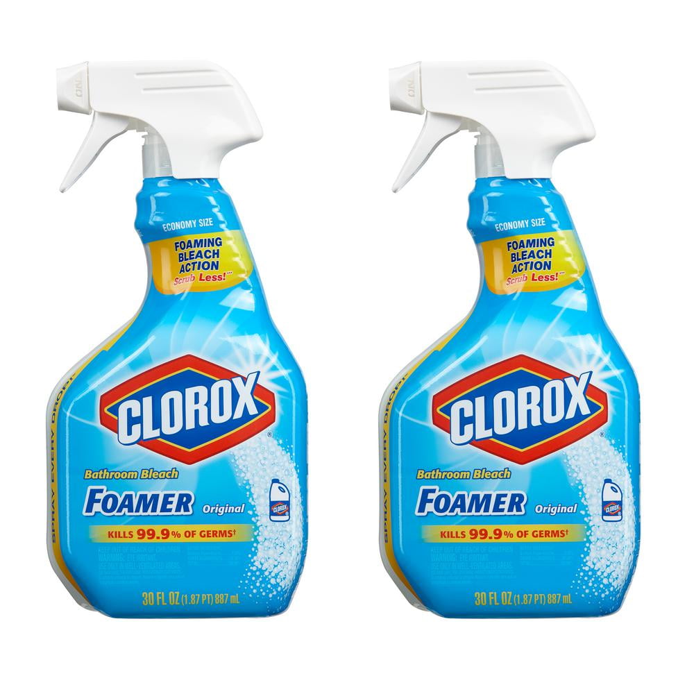 30 oz. Foaming Bleach Bathroom Spray Cleaner for Shower Cleaning (2 ...