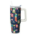 thumbnail image 1 of 30 oz Christmas Bells Tumbler with Handle and Straw, Stainless Steel Insulated Holiday Cup 30 oz, Leak Proof Mug, Festive Gift for Women, 1 of 5