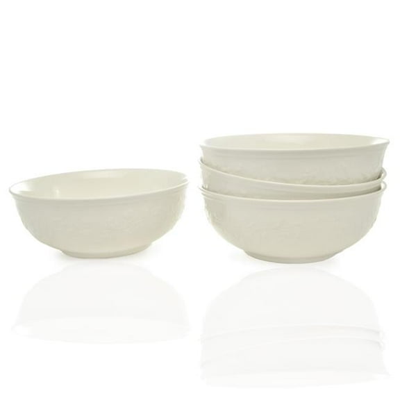 30 oz Country Villa Cereal & Coupe Bowl, Ivory - 7.25 in. - Set of 4