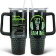 thumbnail image 1 of 30 oz Gaming Tumbler With Handle and Straw, 30oz Insulated Stainless Gaming Tumbler Coffee Travel Mugs Cup Water Bottle Game Lovers Gifts for Men Boys, 1 of 6