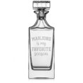 thumbnail image 1 of 30 oz Glass Whiskey Decanter with Glass Stopper Gift Mahjong Is My Favorite Season, 1 of 1