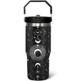 thumbnail image 1 of 30 oz Goth Tumbler with Handle Lid and Straw,Sun and Moon Cup Gothic Witch Coffee Travel Mug Cup,Astrology Witchy Gifts for Women, Goth Halloween Decor Witch Stuff for Women, 1 of 6