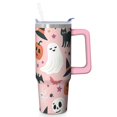 thumbnail image 1 of 30 oz Halloween Ghost Pumpkin Tumbler Insulated Stainless Tumbler, Spooky Bat Coffee Cup Water Bottle, Holiday Gift for Girls, 1 of 5